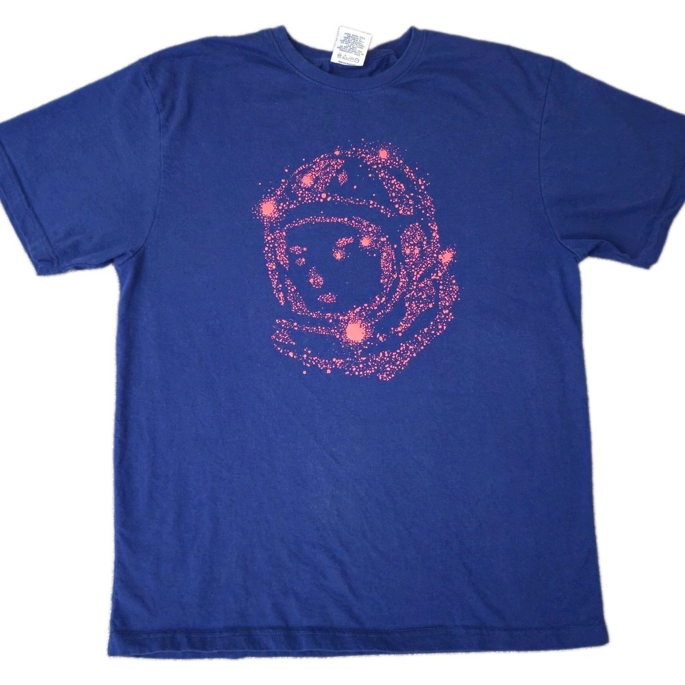 Billionaire Boys Club BBC Astronaut Helmet T Shirt Size XL Blue Dotted Logo